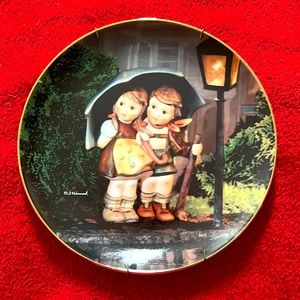 Vintage M.J. Hummel Stormy Weather 1992 Collector Plate with Spring Hanger
